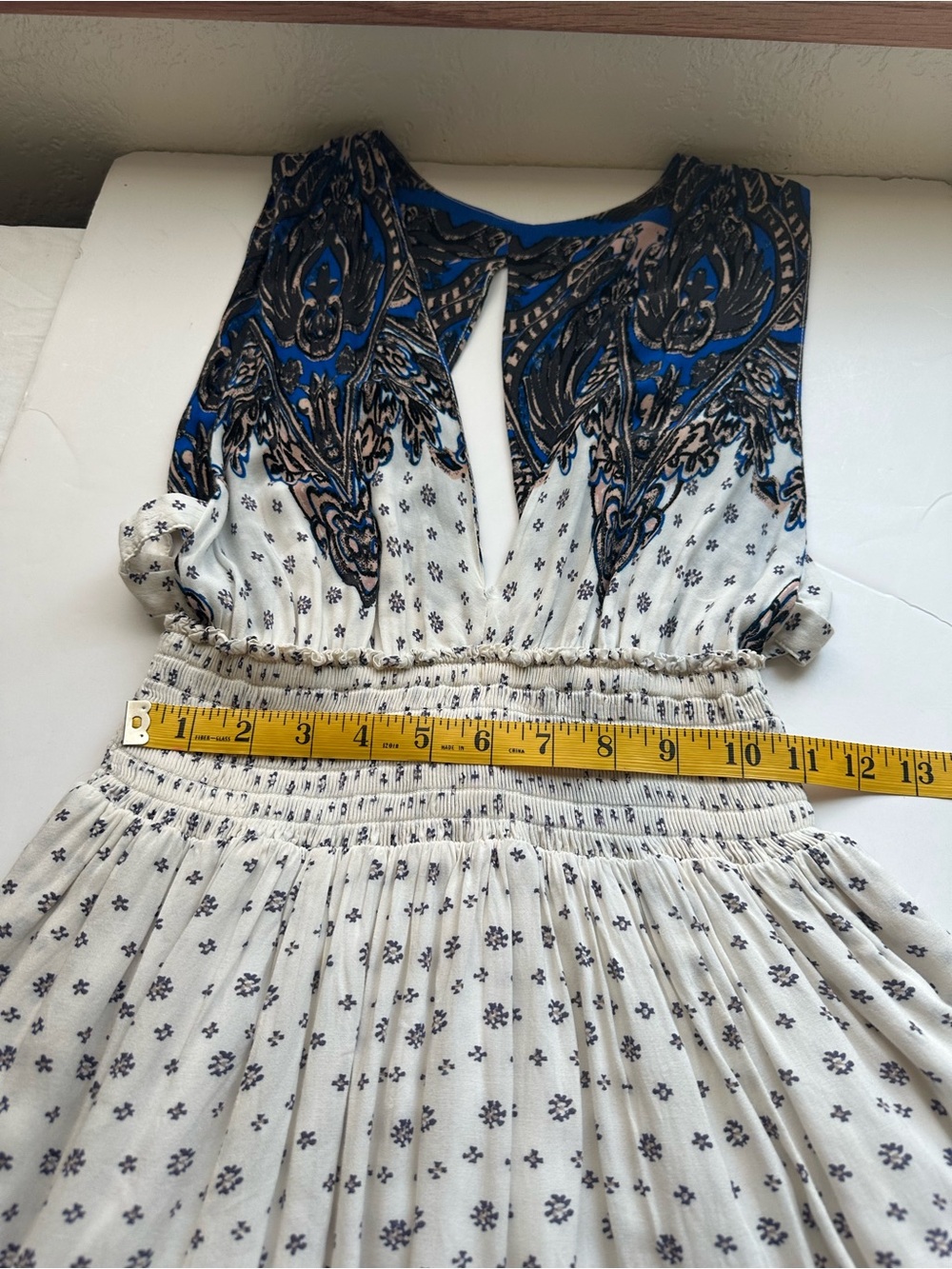 Free People Boho Plunge Smocked Sundress with Deep Pockets M - Picture 5 of 14